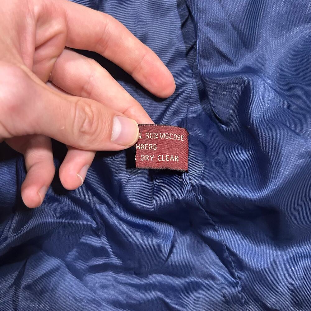 Vintage Nordstrom Harrington Jacket Red Wool Bomber Zip USA Mens Small - Picture 7 of 8